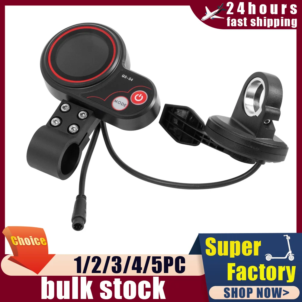

36-72V Thumb Throttle LCD Display Kit Suit for Zero 8 9 10 8X 10X Electric Scooter QS-S4 6PIN Display Replacement Accessories