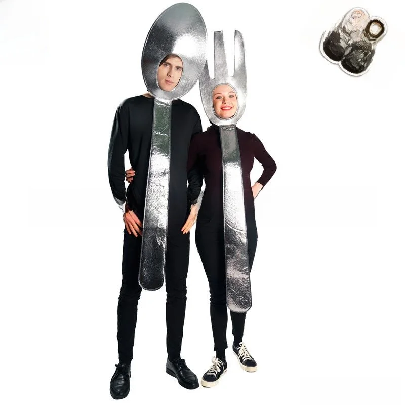 

Парный костюм с ложкой и вилкой на Хэллоуин, Майса, бал-маскарад, одежда для косплея, сценическое представление, традиционный китайский этнический...