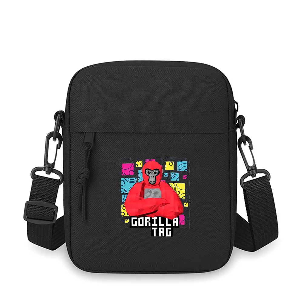 

Red gorilla cartoon tag,square shapes,cool style Men Crossbody Bag Single Shoulder Women Cartoon Anime Film Printing Design Unis
