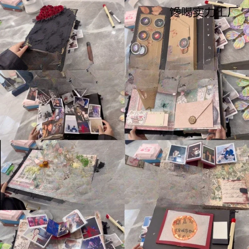 Pop-up book, couple homemade, full set of material packs