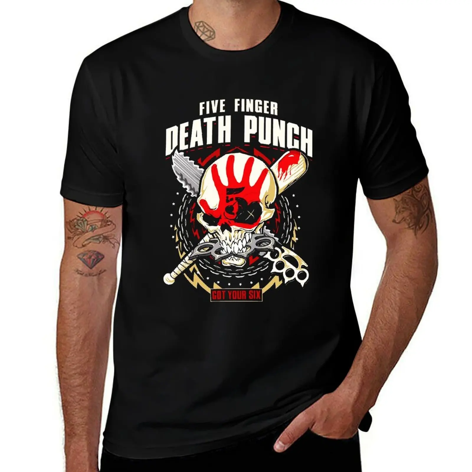 

shirts shirts Punch t t t plain 5FDP of with Finger T-Shirt prints Copy man kk shirt T-Shirt funny Five man Death