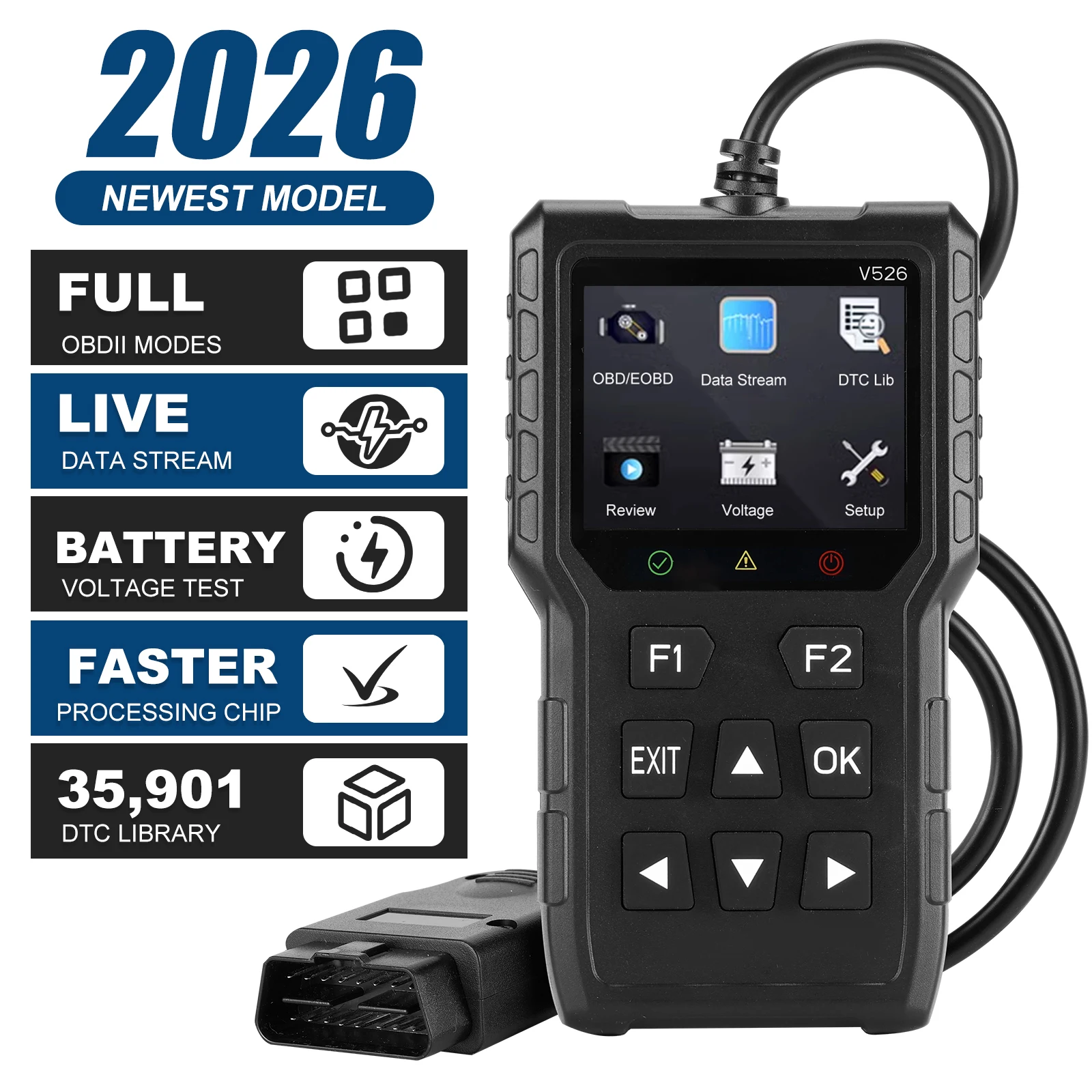 

V526 OBD2 Diagnostic Scanner Auto Car Code Reader And Scanner Vehicles' Health Inspection Tool