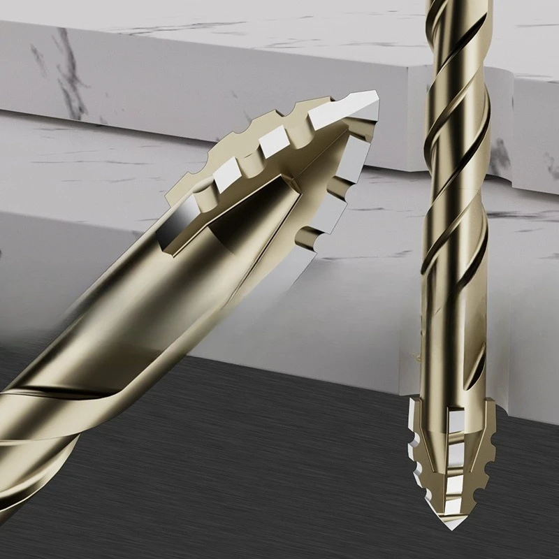 1/2PCS Four Blade Serrated Eccentric Drilling Drill Stainless Steel Drill 6/8/10mm For Full Ceramic Tile Glass Marble Concrete