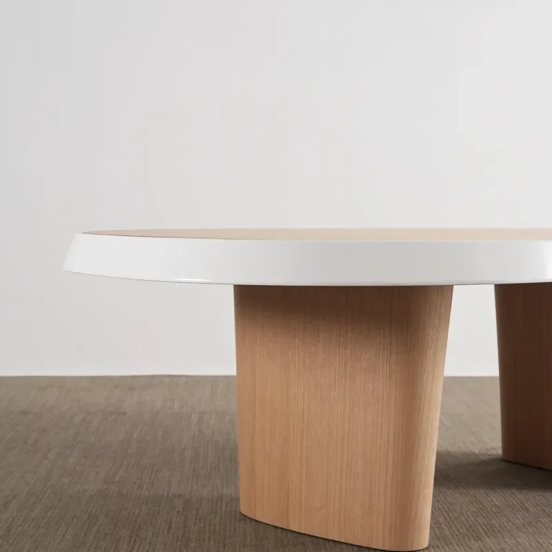 Modern Simple Log Style Solid Wood Desk Nordic Art Writing Work Table for Home Office