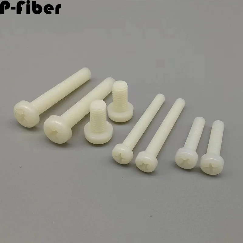 

200pcs M6 * 8/10/15/20/25/30/35/40/50 round head cross shaped nylon screw bolt plastic insulated screw