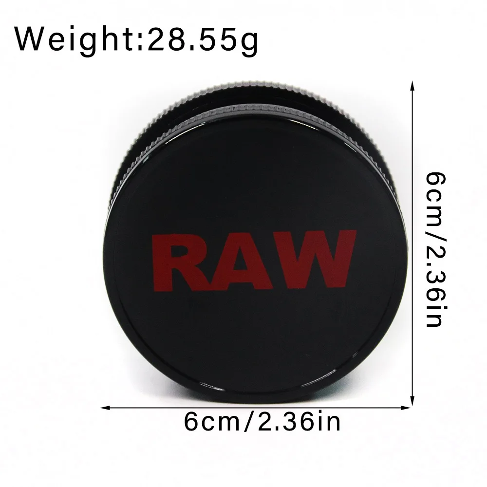 60MM Plastic Tobacco Grass Grinder Simple Herb Mill Magnetic Closing Cap 2 Layers Plastic Mill Crusher For Smoking Accessories