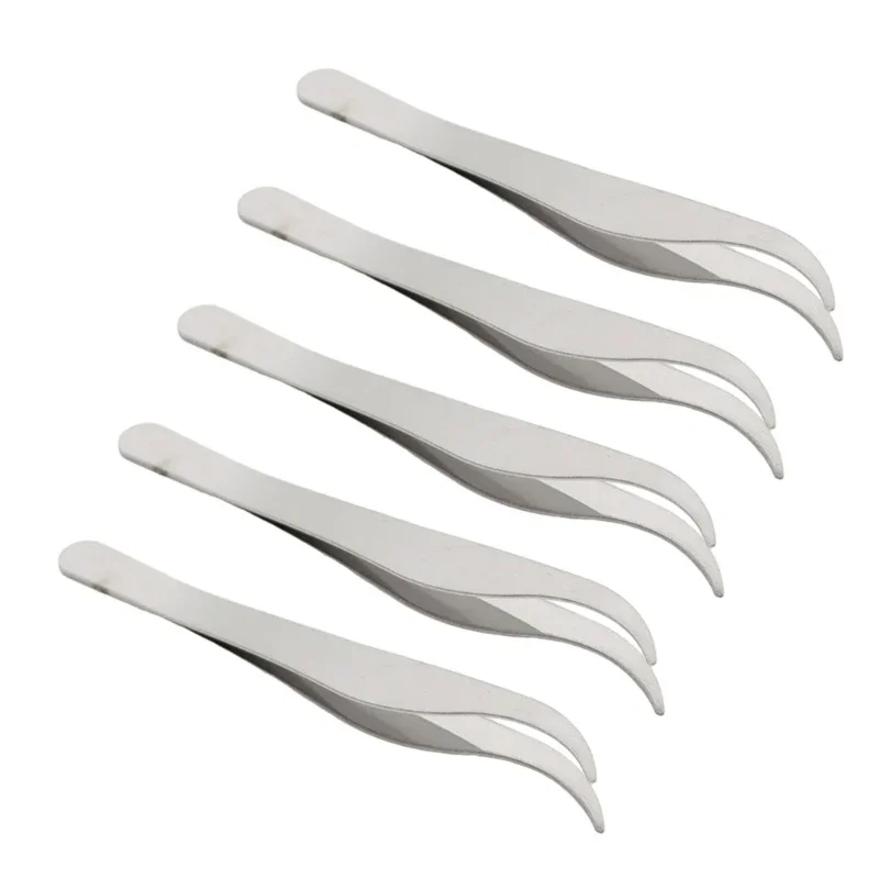 Multipurpose Stainless Steel Slant Tip Tweezers Suitable for Eyebrow Shaping and Ingrown Hair Removal, Ergonomic Design