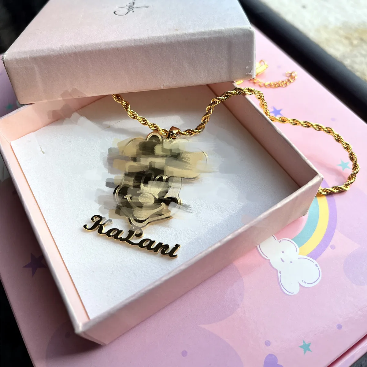 DUOYING Custom Character Necklace Personalized Cartoon Character Name Necklace Stainless Steel Name Pendant Necklace For Kids