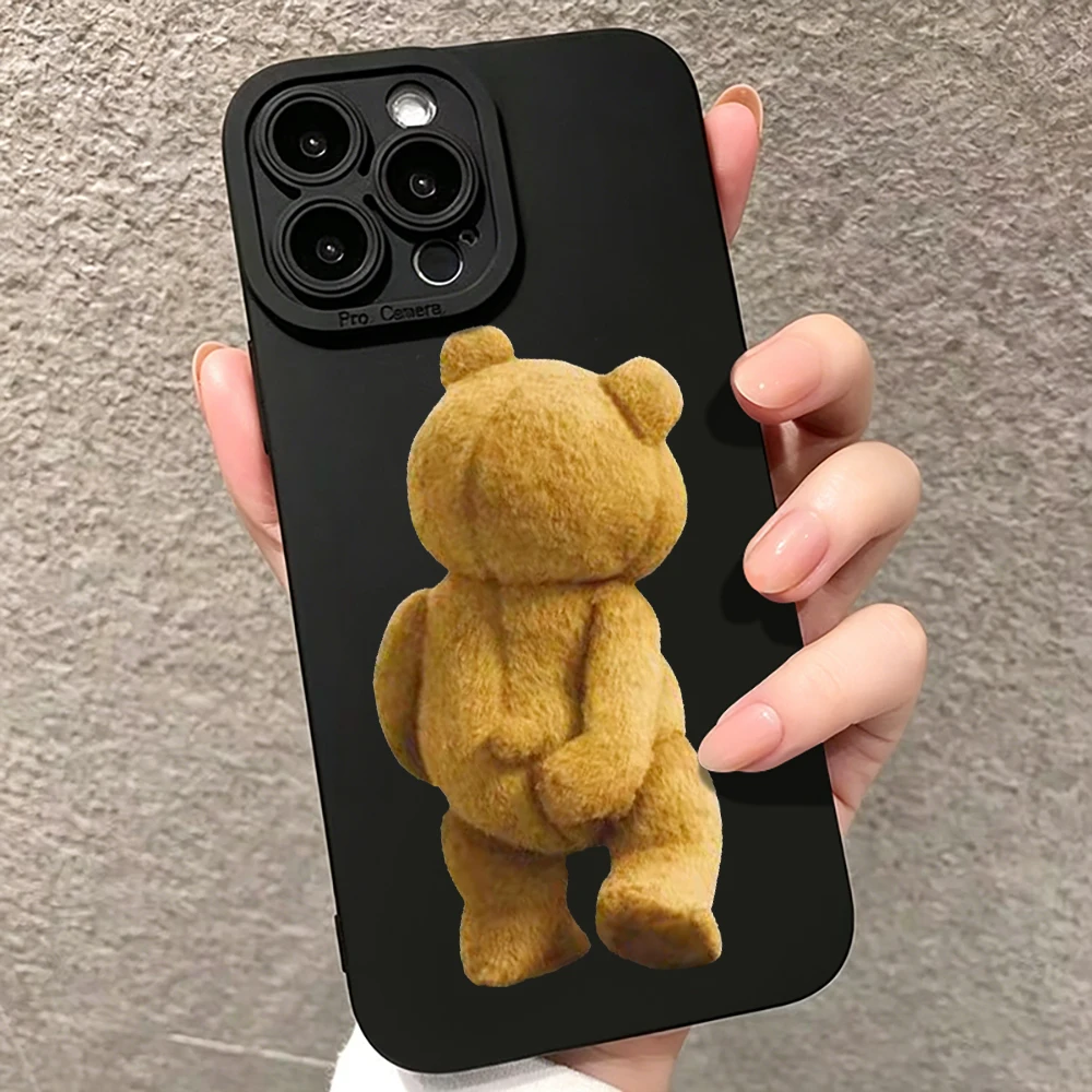Phone Cases Quirky - Funny Teddy Bear Print Phone Case