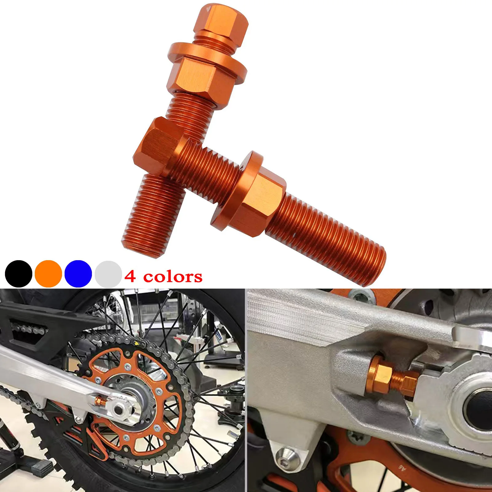 CNC Chain Regulator M10 Screws and Nuts for 690 790 890 950 990 1090 1190 1290 ADVENTURE DUKE ENDURO SMC R 2004-2023 2024