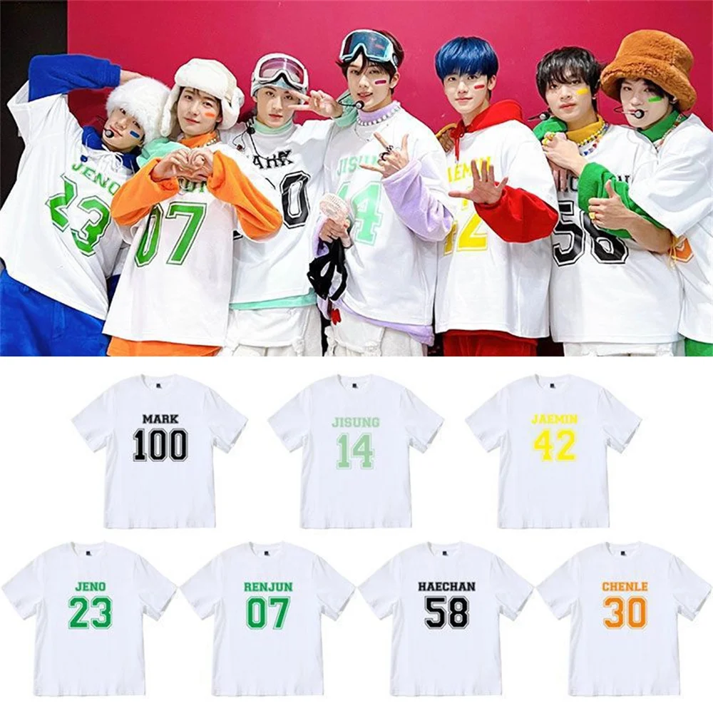 KPOP DREAM CANDY Album T-Shirt O-Neck Short Sleeve Letter Printing T-Shirt JENO JAEMIN RENJUN JISUNG Fans Support Clothes