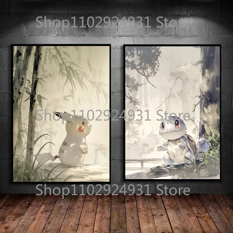 

Anime Character Pokemon Poster HD Printed Canvas Painting High Quality Living Room Home Wall Art Painting Children's Gift