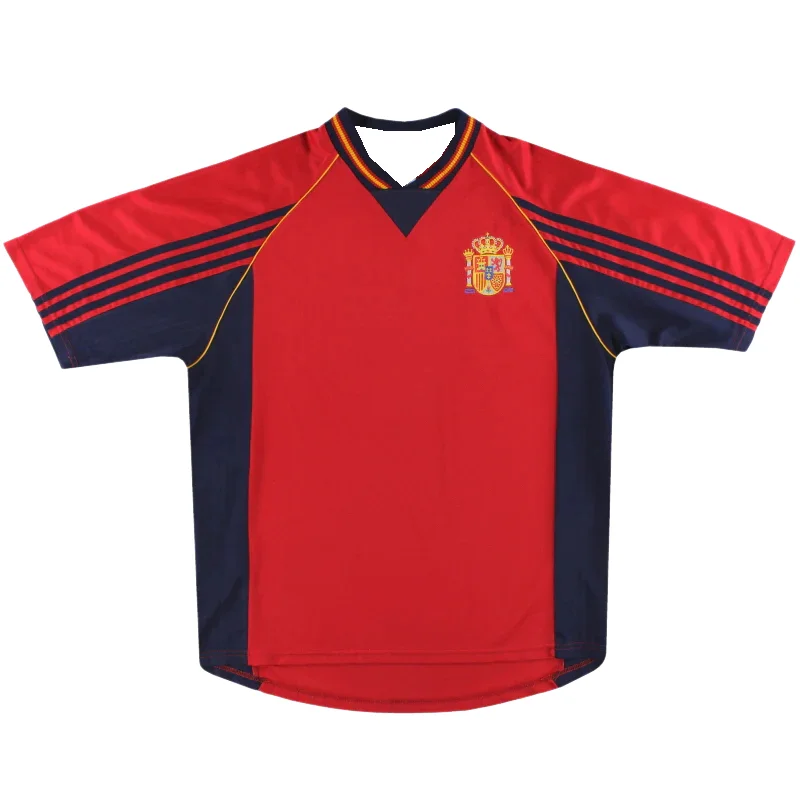 Camiseta de Fútbol Retro Estilo España, Secado Rápido, Transpirable, Cuello en V, Informal, para Hombres, para Fanáticos del Fútbol