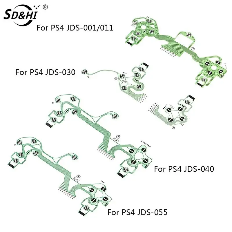 Replacement Buttons Ribbon Circuit Board for PS4 Dualshock 4 Pro Slim Controller Conductive Film Keypad flex Cable PCB