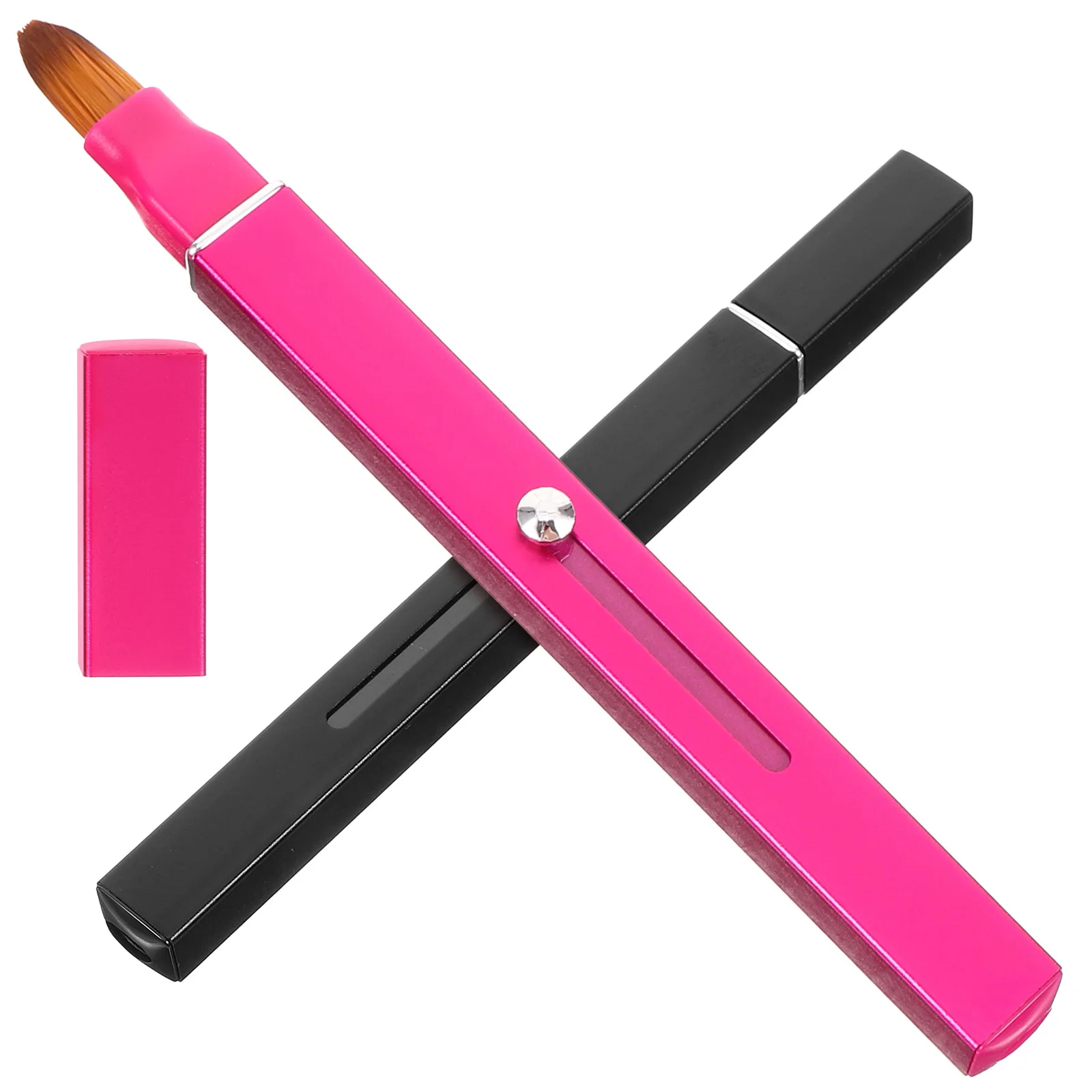 2 個の口紅アプリケーターワンド 再利用可能なリップブラシ 女性用 精密なメイクアップアプリケーション ポータブルデザイン リップクリームに最適