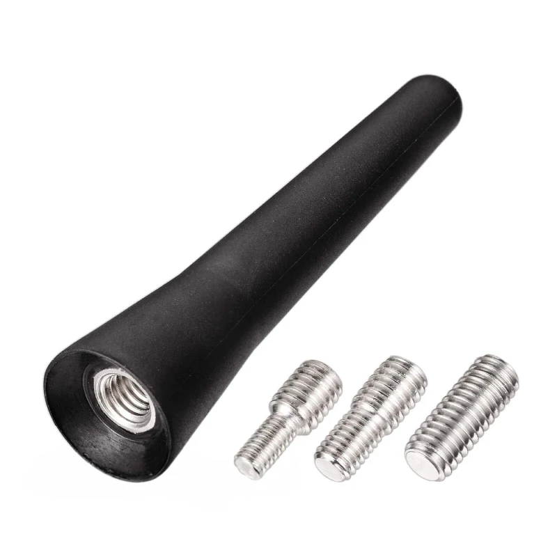 6.5cm Car Mini Short Radio Aerial Antenna Screws Signal Aerial Aluminum Anti Noise Receiver Adapter Universal Flexible Accessory