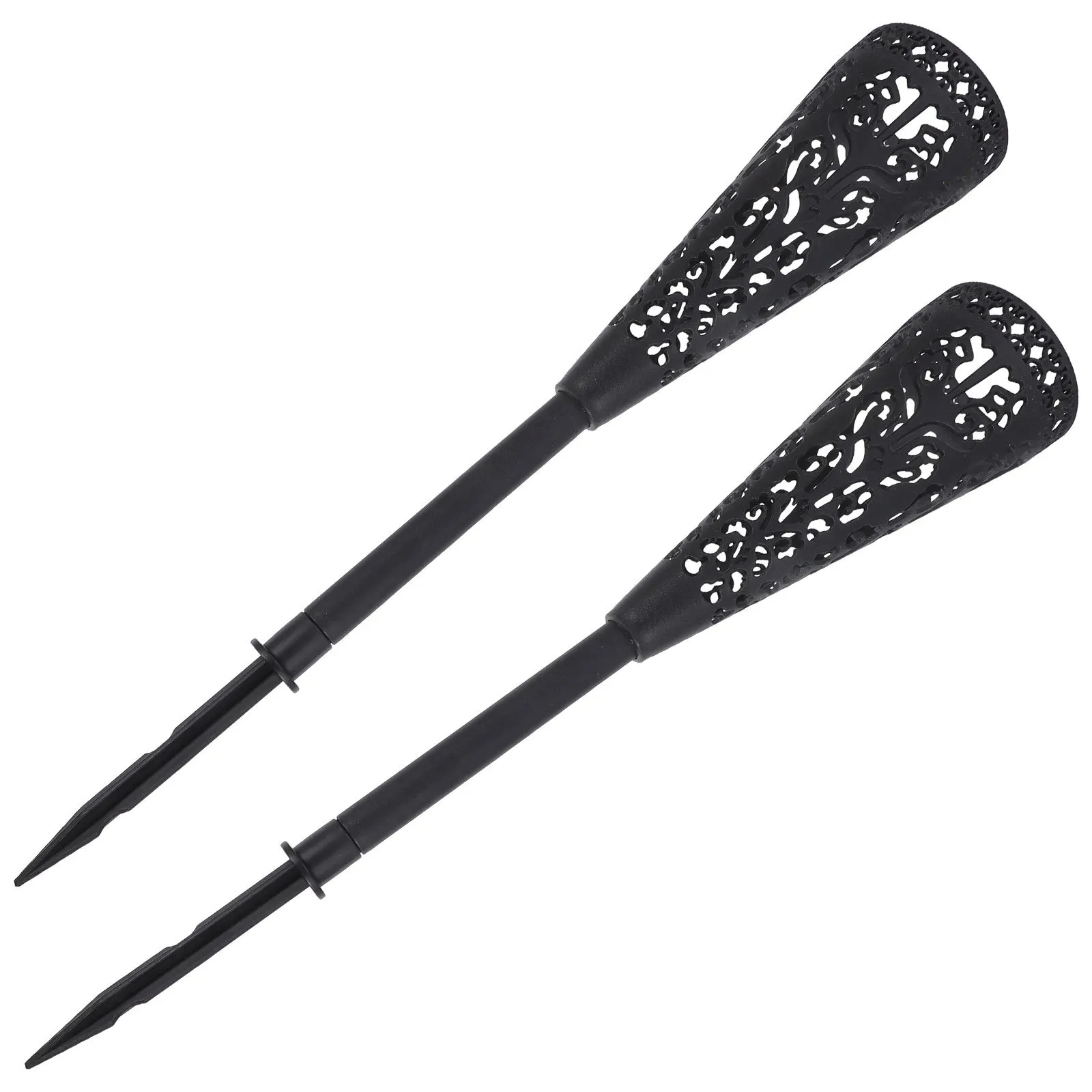 2 قطعة مزهرية مجوفة مقبرة البلاستيك القبر اناء للزهور سبايك الحديقة حديقة ديكور مقبرة زهرية حجر الرأس للقبوس