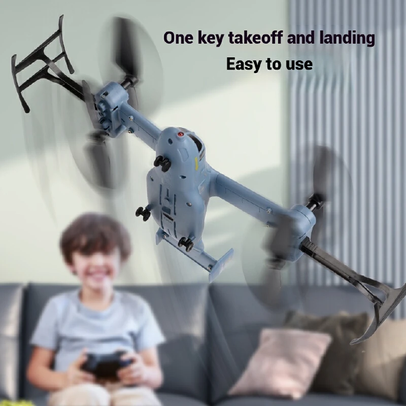 جديد طائرات التحكم عن بعد V22 مفتاح واحد الإقلاع الارتفاع الثابت أربعة محور هليكوبتر محاكاة نموذج قطرة مقاومة اللعب هدية