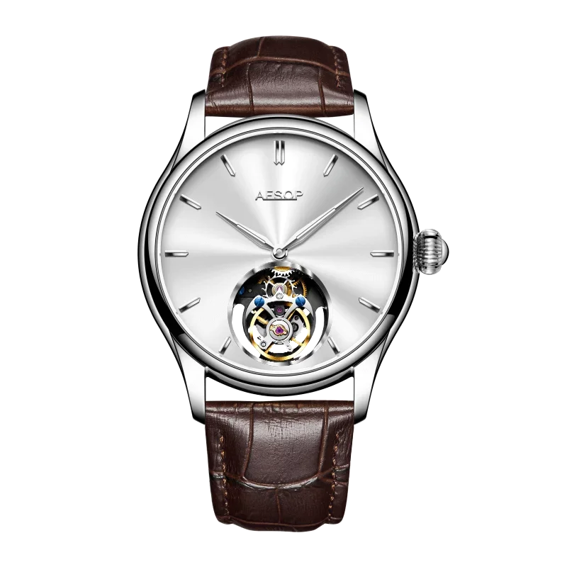 

Мужские наручные часы AESOP Luxury Flying Tourbillon Skeleton с ручным заводом, механическим механизмом, сапфировым стеклом, водонепроницаемые, для бизнеса