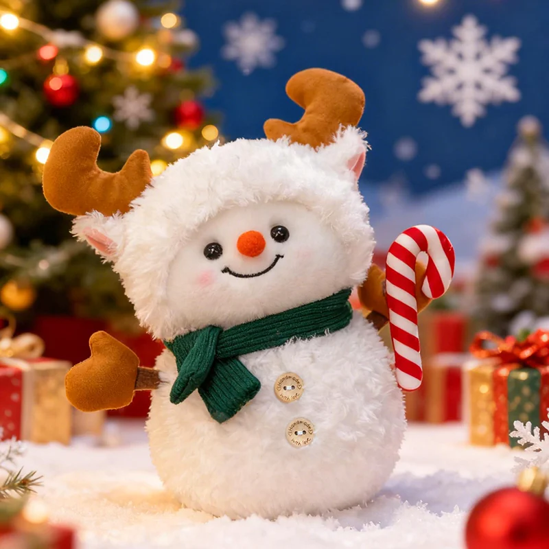 Счастливая кукла-снеговик, рождественский подарок, рождественская елка, плюшевая кукла с животными, плюшевое украшение, подарок для пары, кукла для девочек, праздничный подарок-сюрприз