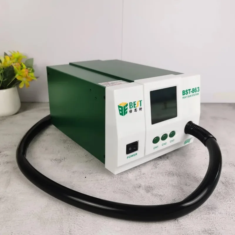 BST-863 Best Quality High Power 1200W Digital Touch Screen Display Hot Air Heat Gun SMD Rework Desoldering Station