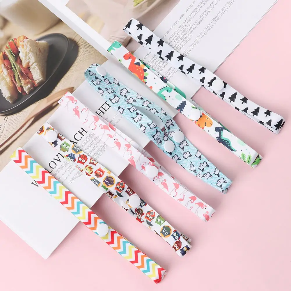 1PC Colorful Cute Polyester Anti-lost Chain Bind Belt Fixing Strap Teether Toys Fixed Trolley Lanyard Baby Cup Holder Accessory