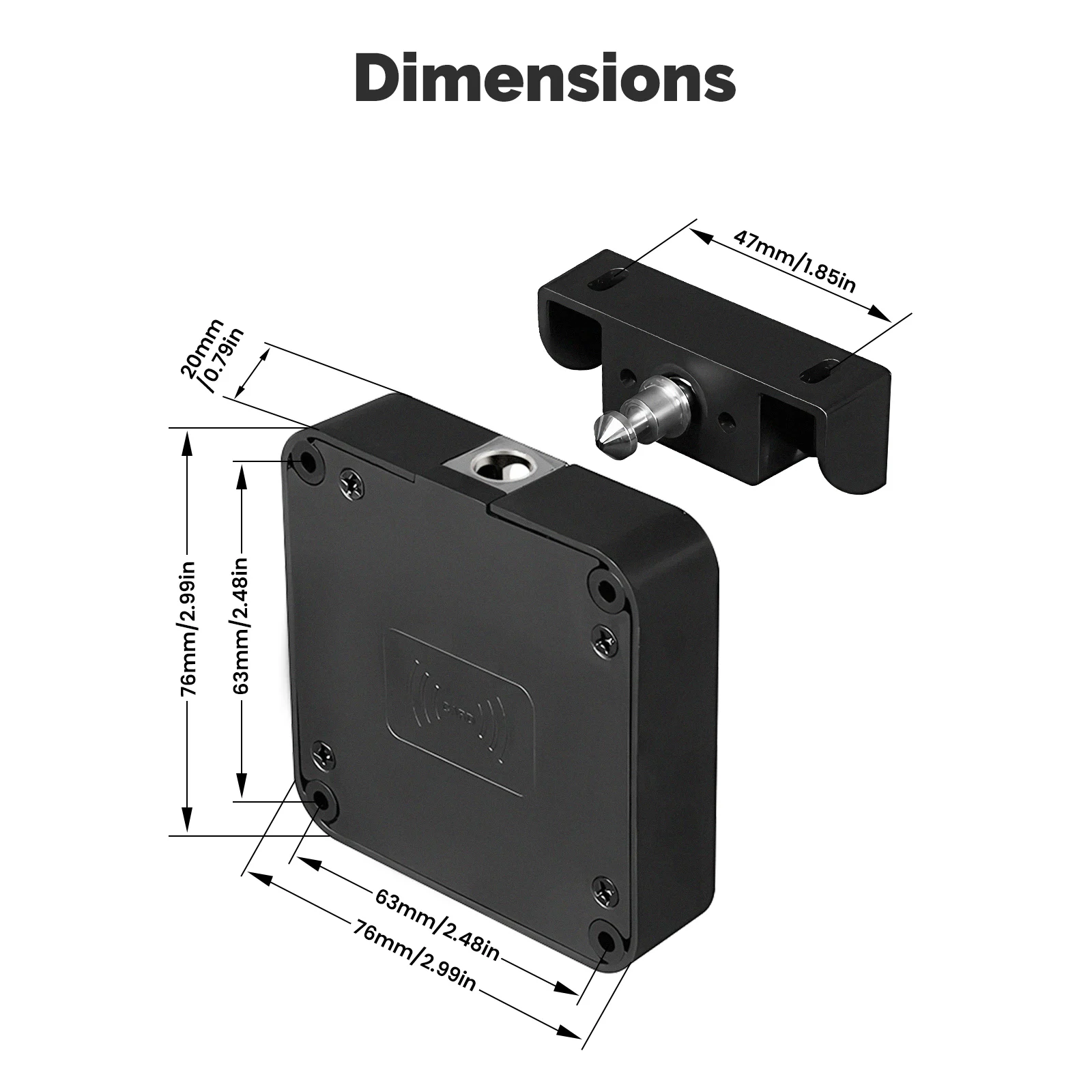 MOES Tuya Bluetooth Smart Wood Cabinet Lock App Remote Control Monitoring Keyless IC Card Unlock Door Locker Furniture Drawer