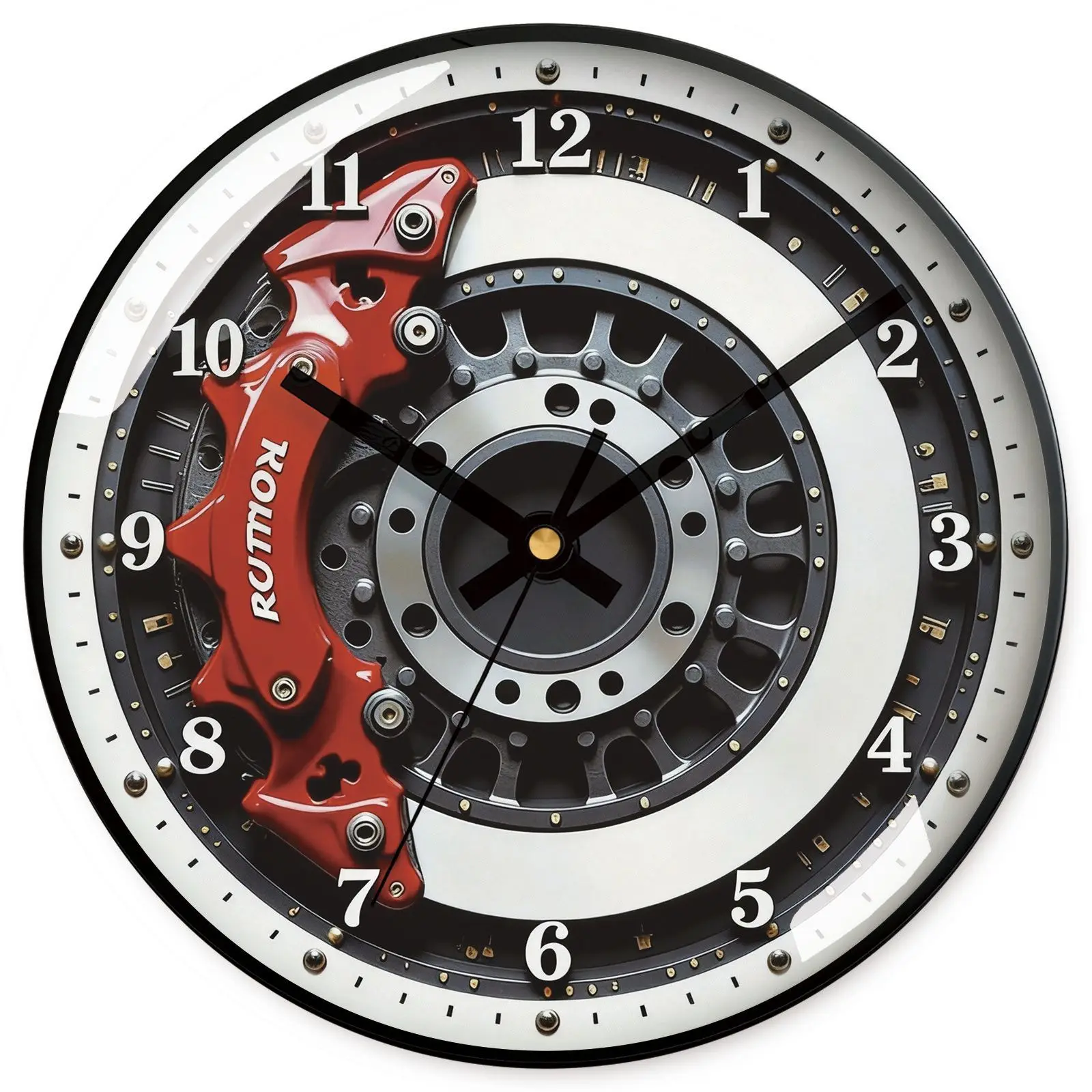 Original 14 Inch Gear Mechanical Modern Living Room Wall Clock, No Punching Silent Wall-mounted Quartz Clocks
