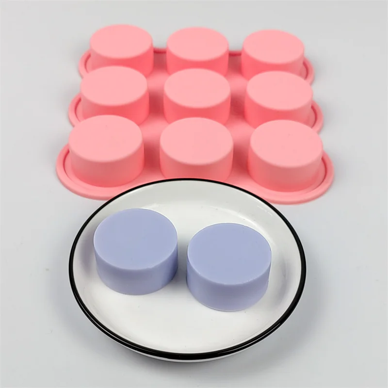 

9 Cavities Cylindrical Chocolate Silicone Mold Handmade Soap Resin Mold DIY Fondant Candy Ice Cube Mold Crafts Cake Baking Tools