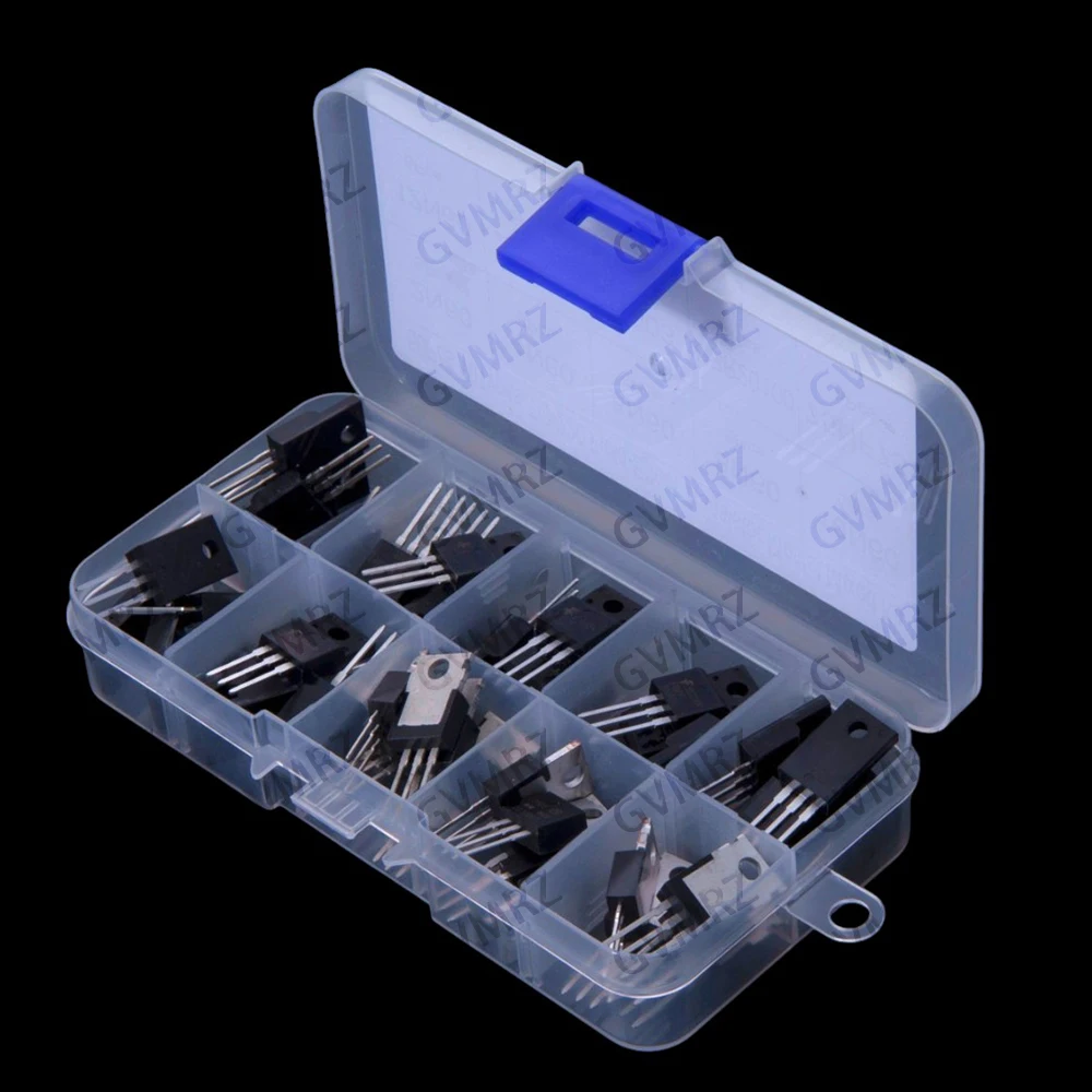 10Values 8N60 10N60 ​​50PCS 2N60 4N60 5N60 8N60 10N60 12N60 Field Effect Transistor Package TO-220 20N60 13003 MBR20100 75NF75