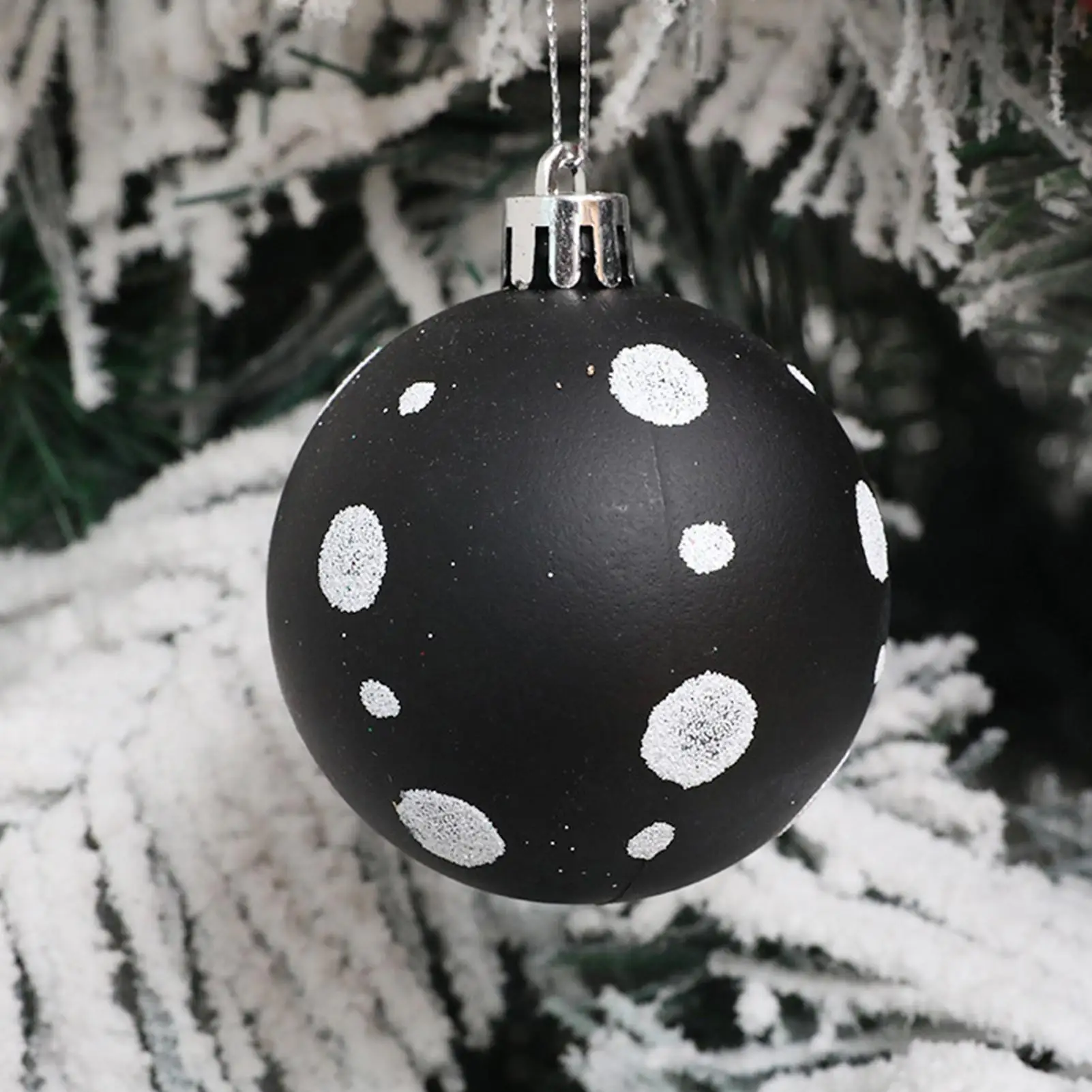 Christmas Balls 6 Pieces Party Pendant 2.36 Inch Shatterproof Ball Christmas Decorations For Winter Holiday Indoor Window Home