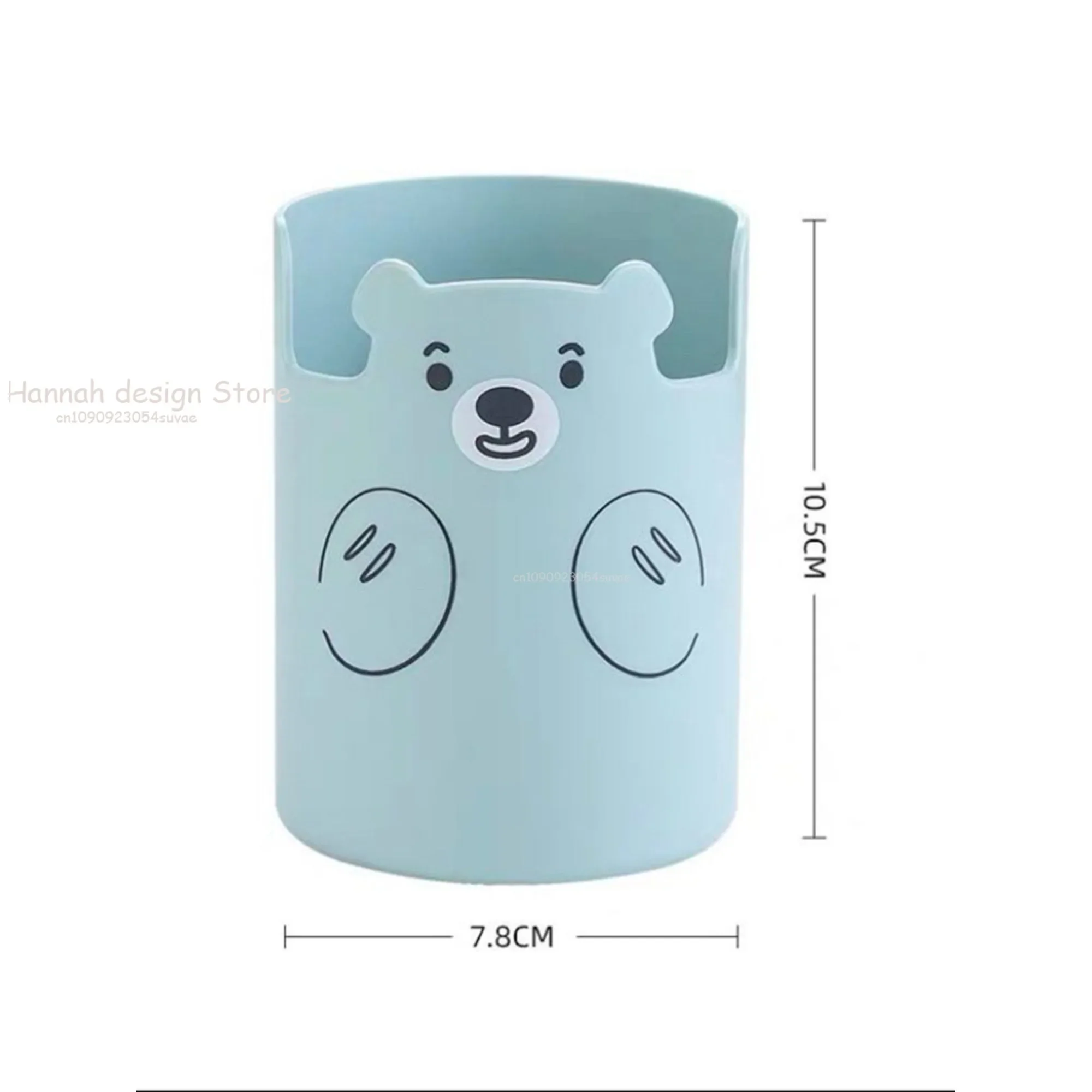 Multifunctional Pen Holder Kawaii Cartoon Bear Makeup Brush Holder Lovely Fashion Phone Holder Student Stationery Pen Organizer