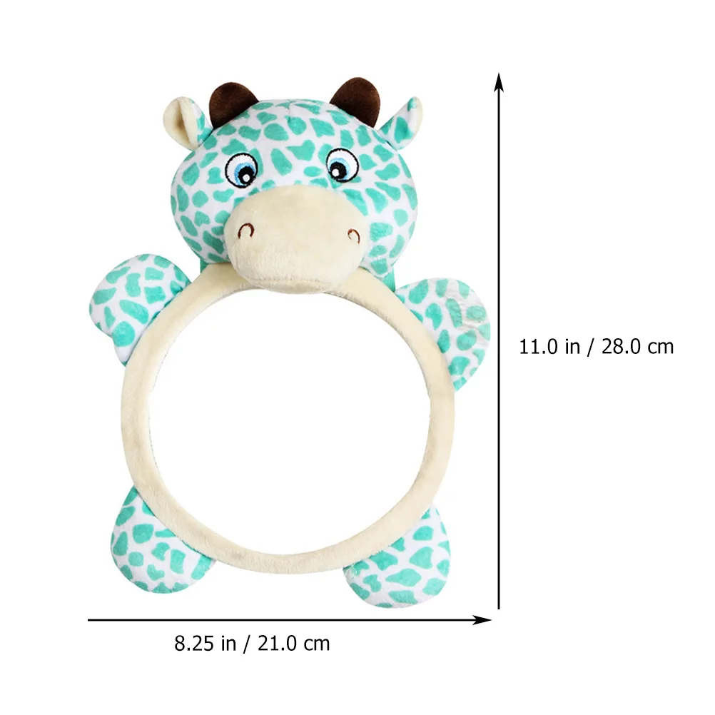 กระจกมองหลังสำหรับเด็กในรถยนต์ อุปกรณ์ตกแต่งรถยนต์อเนกประสงค์ ขับขี่ปลอดภัย มองเห็นได้ง่าย สีเขียว กระจกมองเด็กในรถน่ารัก