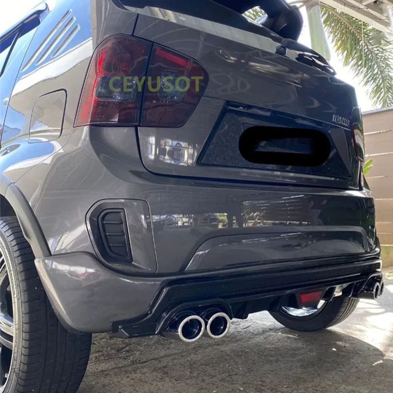 For Suzuki Ignis 2000-2025 Year Rear Bumper Diffuser Lip Splitter Spoiler Exhaust Tailpipe Body Kit Accessories