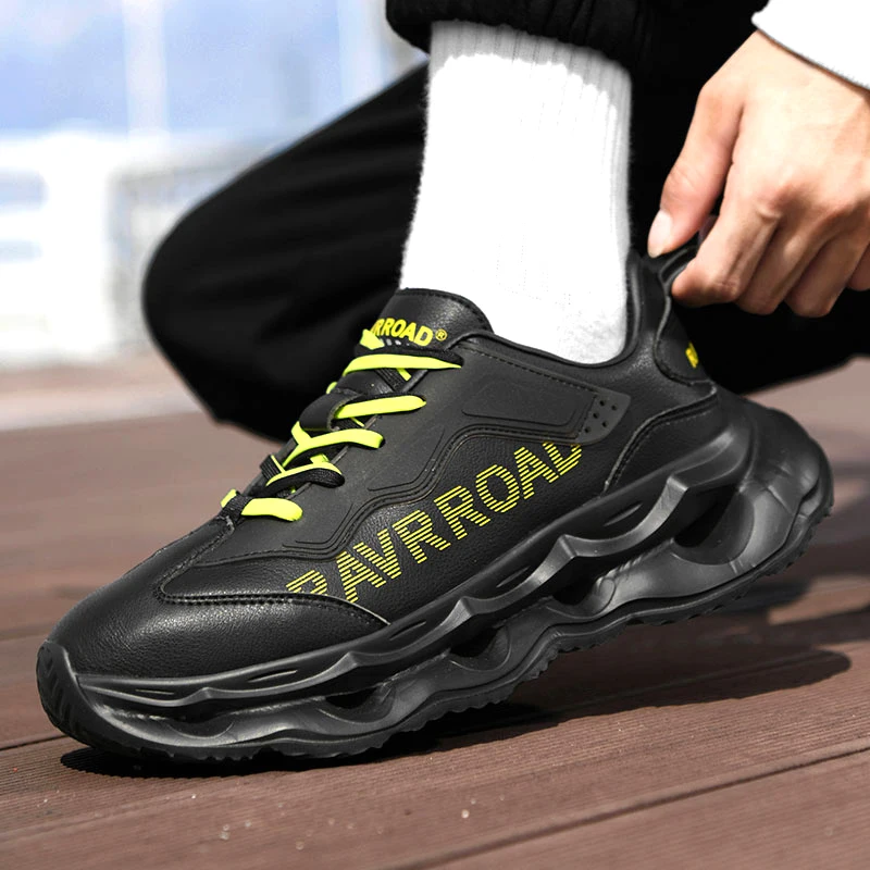 

New Winter and Autumn Style Microfiber Leather Fashionable Casual Sports Shoes, Anti-slip and Durable Running Shoes