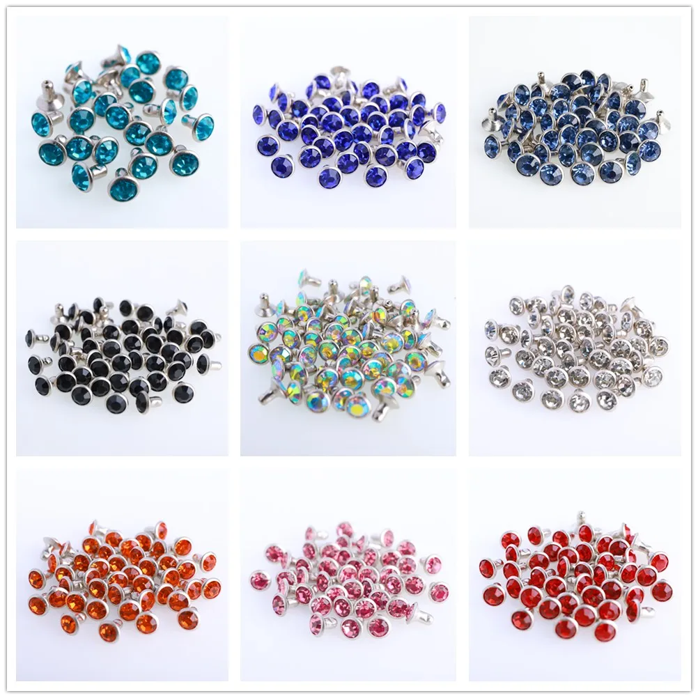 Trim Nieten Strass Glitter Kristall AB Silber Rand Steine Nieten Für DIY Handwerk Kleidung Tasche Leder Deco Kleidung Dekoration