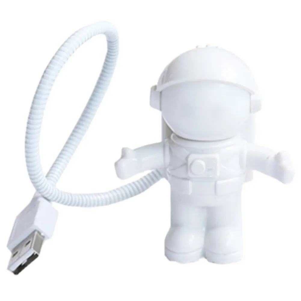 Astronaut Appearance Portable Keyboard Light USB Small Night Light Adjustable Angle LED Computer Light Creative Book Reading Aid