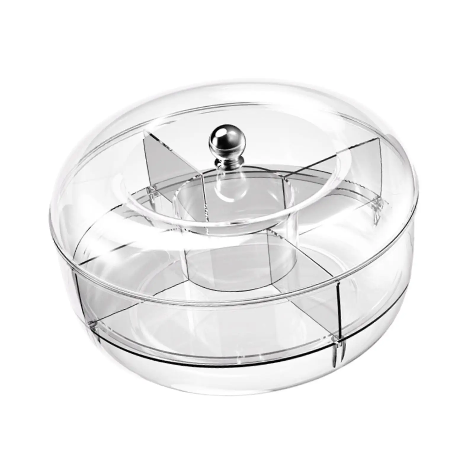 Refrigerator Rotating Fruit Tray Snack Tray Clear Revolving Multipurpose Spice