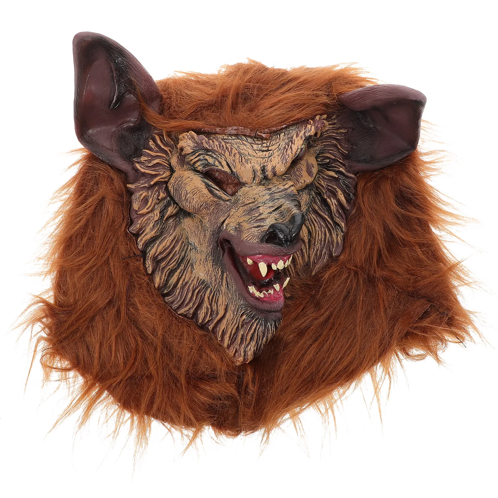 

Halloween Werewolf Mask Full Head Realistic Adult Wolf Mask for Cosplay Party Masquerade Scary Animal Costume Accessory