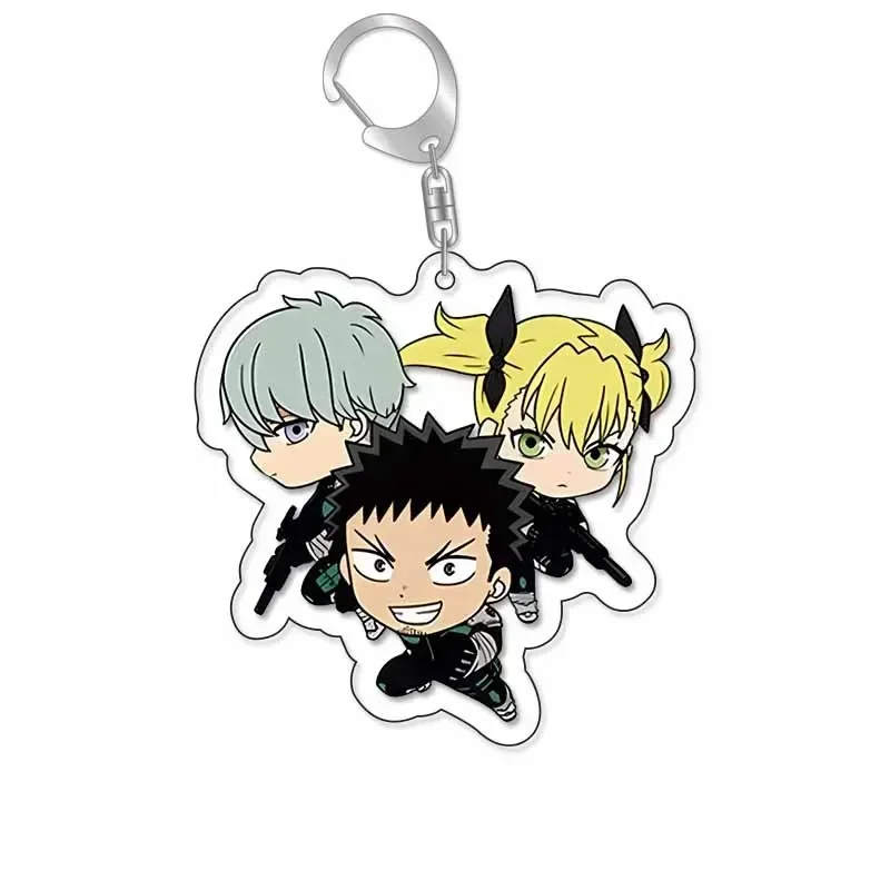 Kaiju No 8 Kafuka Hibino Reno Ichikawa Anime Keychain Cartoon Plastic Keyrings Bag Tag Cos Accessory