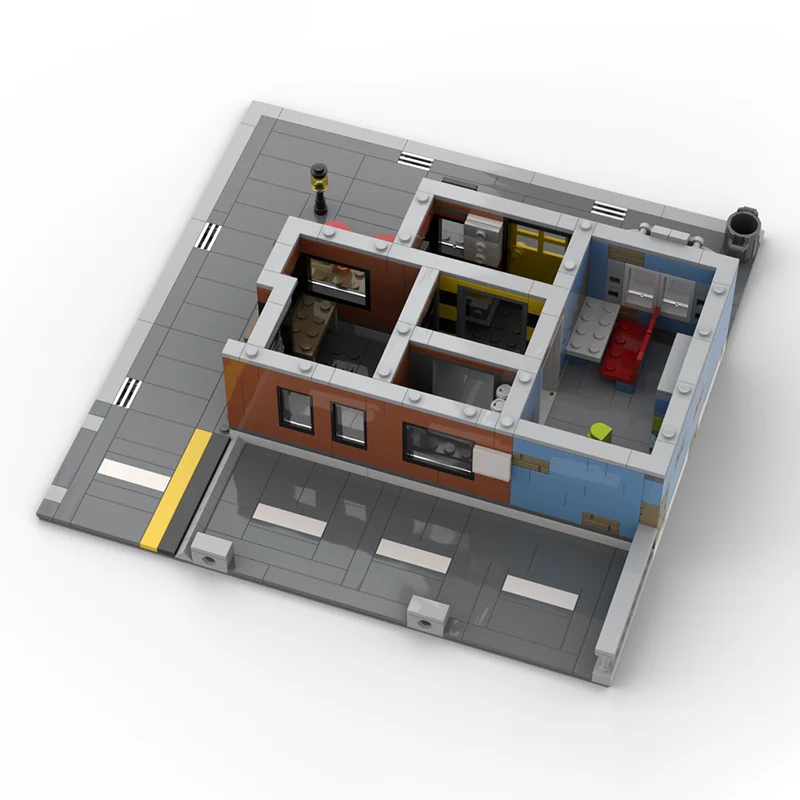 1161 قطعة MOC ركن ديلي محرك وحدات نموذج اللبنات العمارة تجميع لتقوم بها بنفسك لعبة فكرة التعليم هدايا عيد الميلاد للأطفال