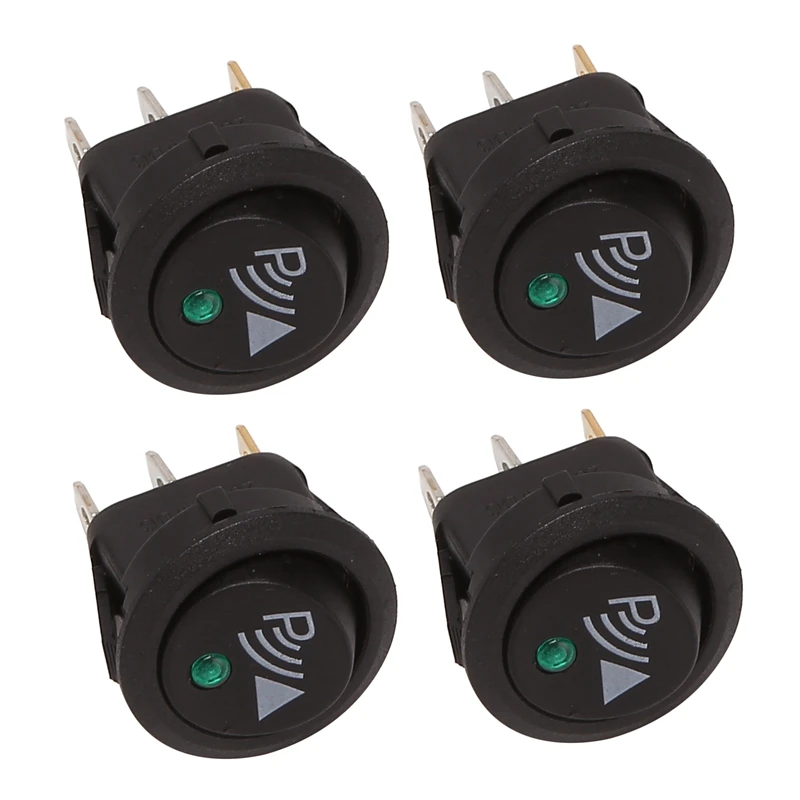 4X Round 3 Pin Rocker / Parking Off Switch Front Rear Walking Sensor