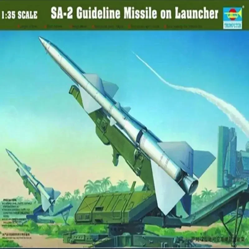 

Trumpeter 00206 1/35 Scale SA-2 Guideline Missile On Launcher Assembly Model Building Kits Hobby Static Toys For Adults DIY