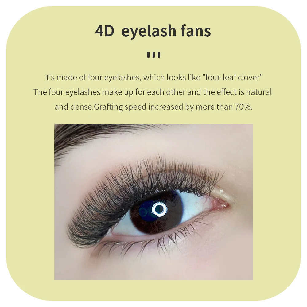 GAHAMACA 4D W Shape Eyelash Extensions Premade Volume Fans YY Style Lashes Faux Mink Soft Easy Faning Professional Natural