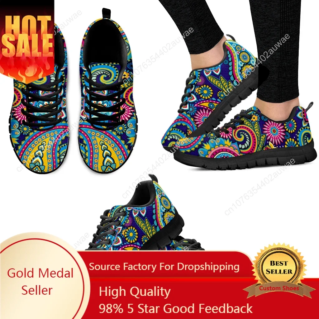 Sneakers Casual con stampa floreale Bohemia Mandala di marca per donna comode scarpe basse AF Femme Lace Up Zapatos