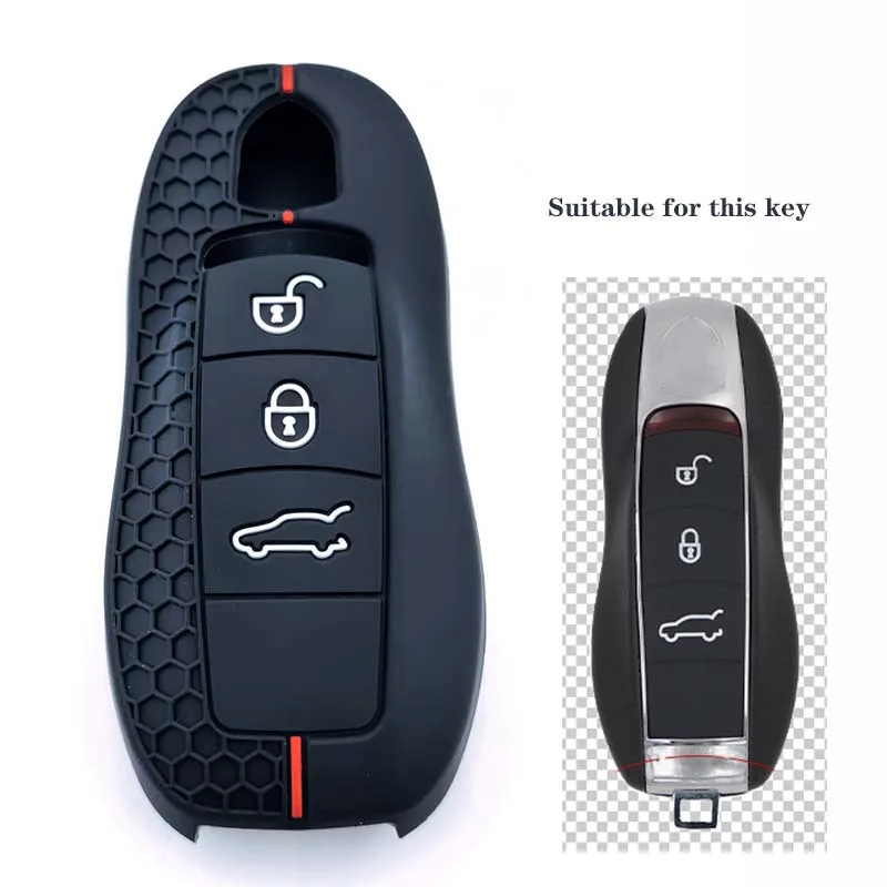 Silicone Car Remote Key Case FOB for Porsche Cayenne 958 911 Lepin 996 Macan Boxster Panamera 997 944 924 Panamera 718 971 9YA