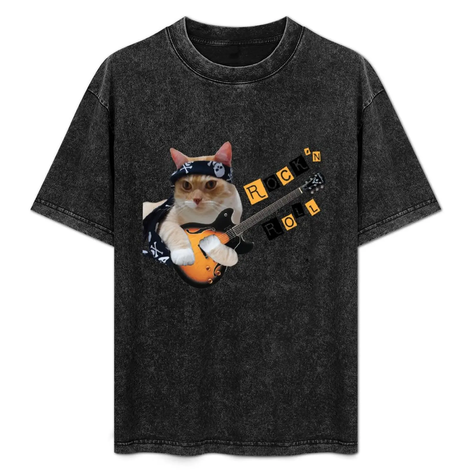 

Rock'n roll cat T-Shirt Work Utility Short Sleeve Shirt