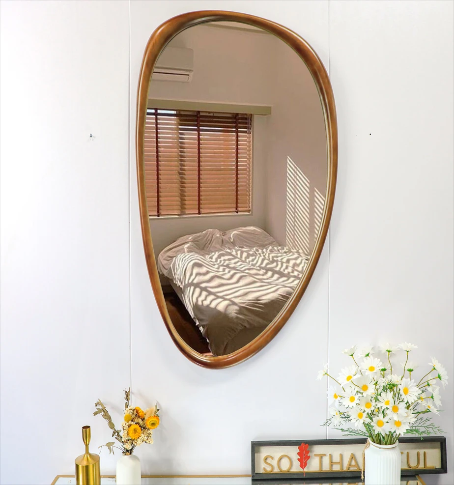 Customizable Superior Quality Home Decor Large Solid Wood Frame Black Wall Mirror Direct from Manufacturing Dropshipping