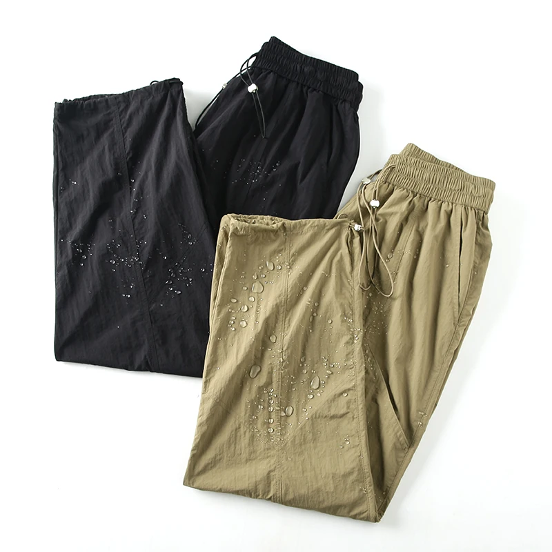 

Мужские повседневные брюки прямого кроя для работы, летние, зауженные, водоотталкивающие, функциональные, стильные, городские, однотонные, длинные