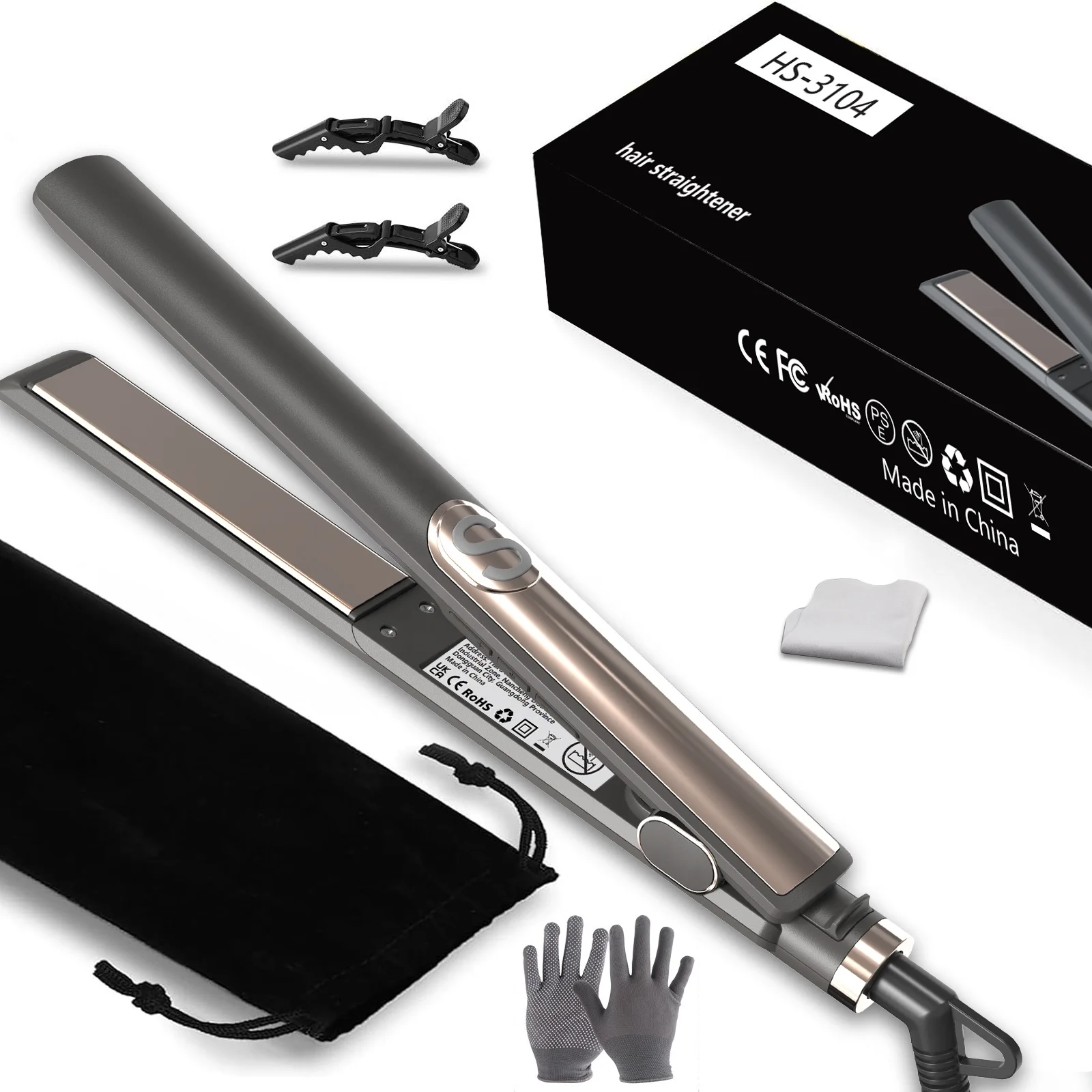 Smart Library Ionic Tourmaline Plate Hair Straightener With LCD Display PTC Plate Type 1-Year Warranty  Flat Iron